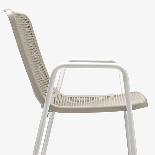 TORPARÖ - 扶手椅 室內/戶外用, 白色/米色 | IKEA 線上購物 - PE771903_S4