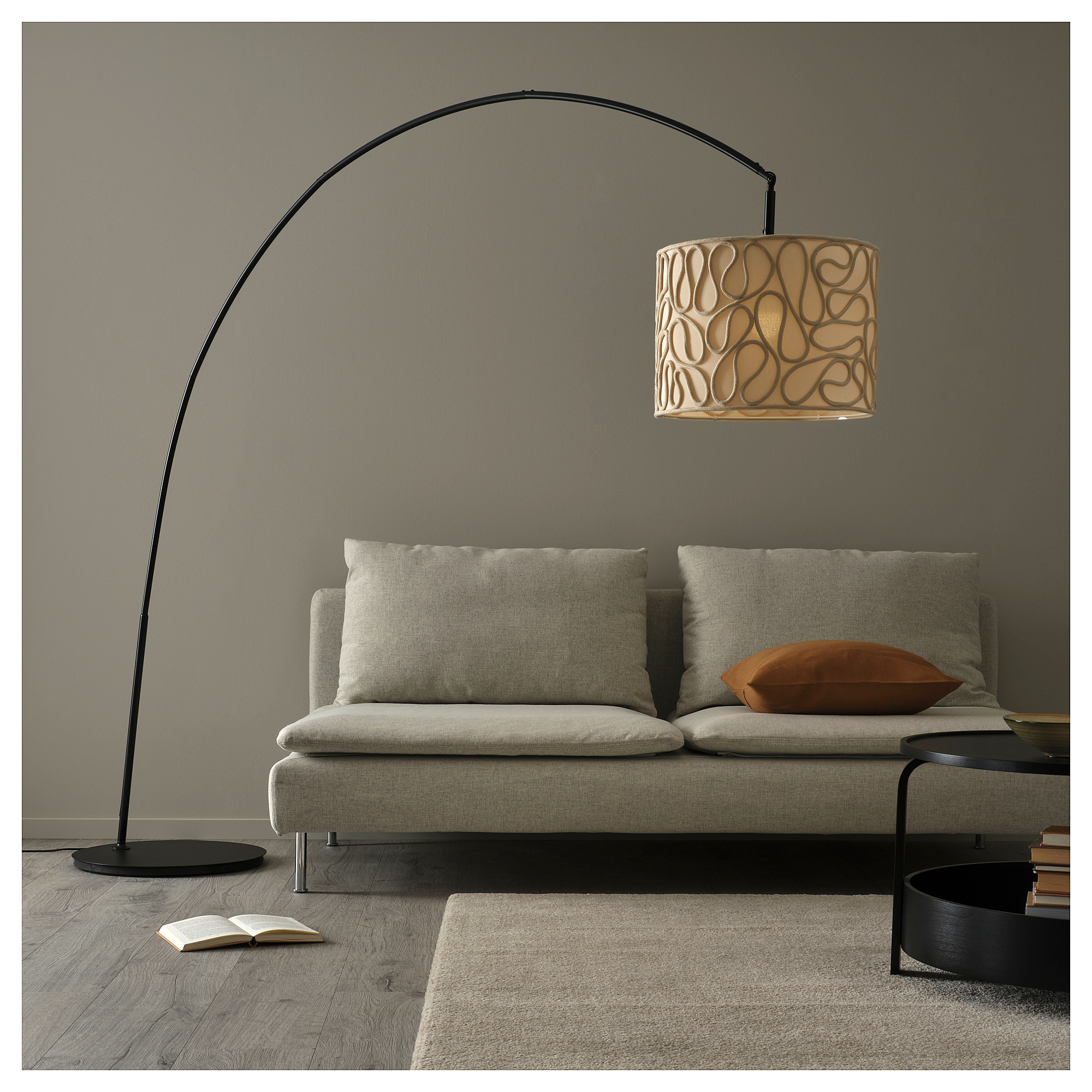 VINGMAST/SKAFTET floor lamp, arched