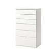 VIHALS - 抽屜櫃/6抽, 白色/上鎖/解鎖功能, 70x47x120 公分 | IKEA 線上購物 - PE871093_S2 