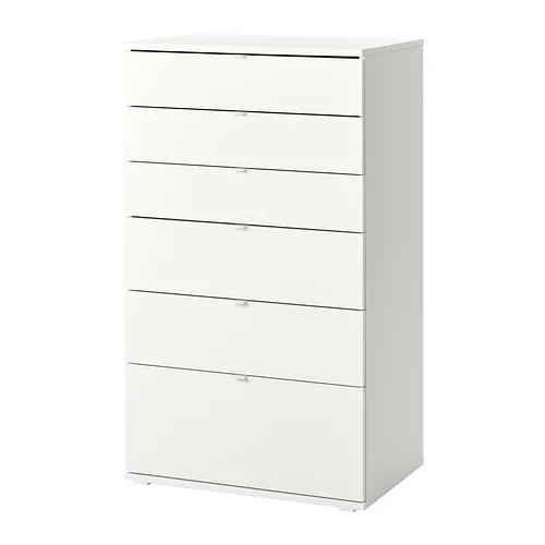 VIHALS - 抽屜櫃/6抽, 白色/上鎖/解鎖功能, 70x47x120 公分 | IKEA 線上購物 - PE871093_S4