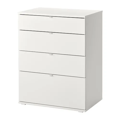 VIHALS - 抽屜櫃/4抽, 白色/上鎖/解鎖功能, 70x47x90 公分 | IKEA 線上購物 - PE871088_S4
