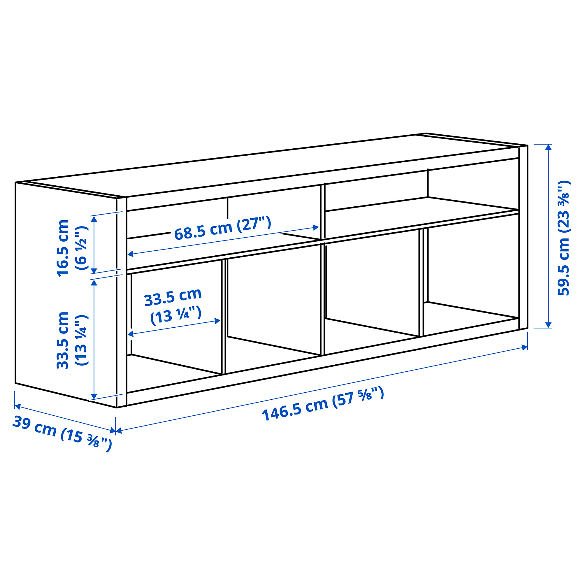 KALLAX tv bench with underframe