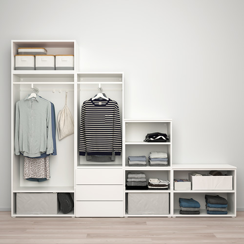 PLATSA wardrobe with 5 doors+3 drawers