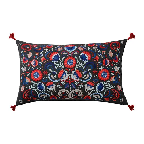 SKOGSKORN - 靠枕, 深灰色/彩色, 40x65 公分 | IKEA 線上購物 - PE728663_S4