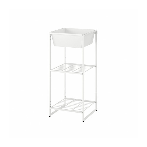 JOSTEIN - shelving unit with container, in/outdoor/wire white, 41x40x90 cm | IKEA Taiwan Online - PE871120_S4