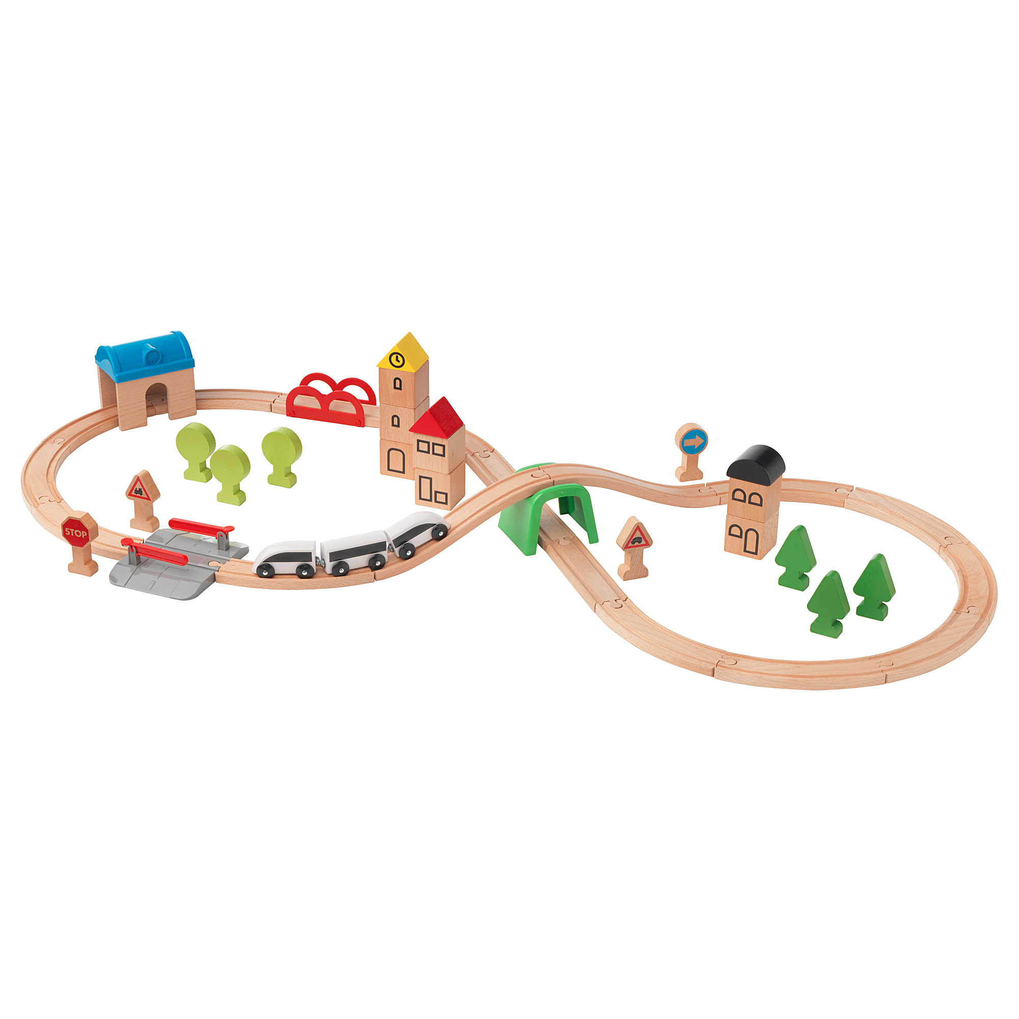 LILLABO 45-piece train set with rail