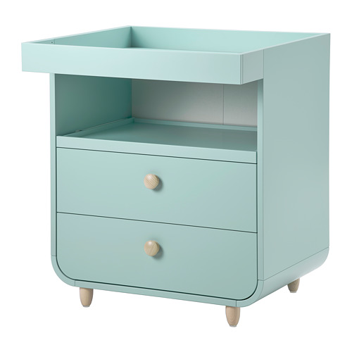 MYLLRA - changing table with drawers, light turquoise | IKEA Taiwan Online - PE771994_S4