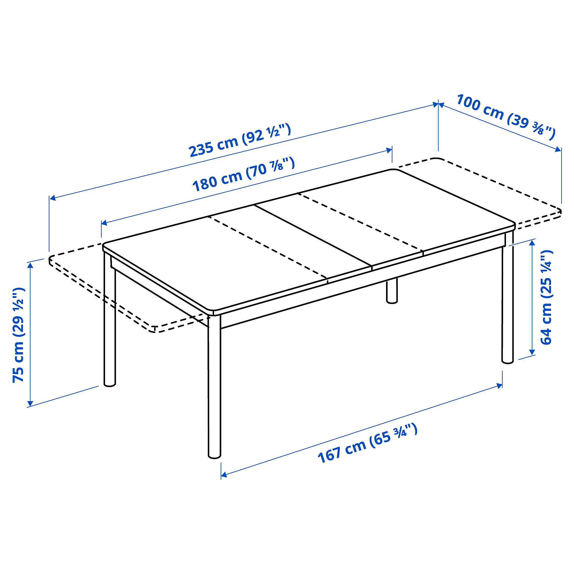 RÖNNINGE extendable table