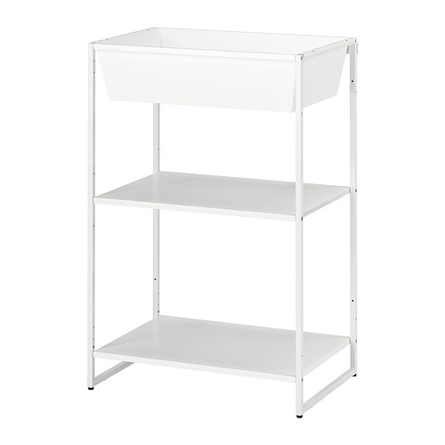 JOSTEIN shelving unit with container