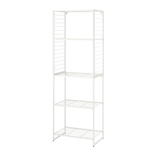 JOSTEIN - shelving unit with grid, in/outdoor/wire white, 62x40x180 cm | IKEA Taiwan Online - PE871116_S4