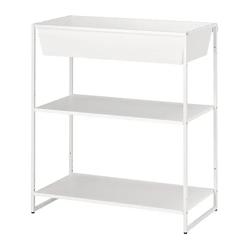 JOSTEIN - 層架組連收納盒，室內/戶外用/金屬 白色，81x40x90 公分 | IKEA 線上購物 - PE871117_S4