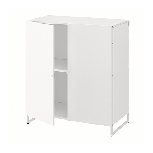 JOSTEIN - 層架組附門片, 室內/戶外用/白色, 81x44x90 公分 | IKEA 線上購物 - PE871139_S4