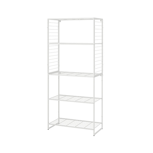 JOSTEIN - shelving unit with grid, in/outdoor/wire white, 82x40x180 cm | IKEA Taiwan Online - PE871134_S4