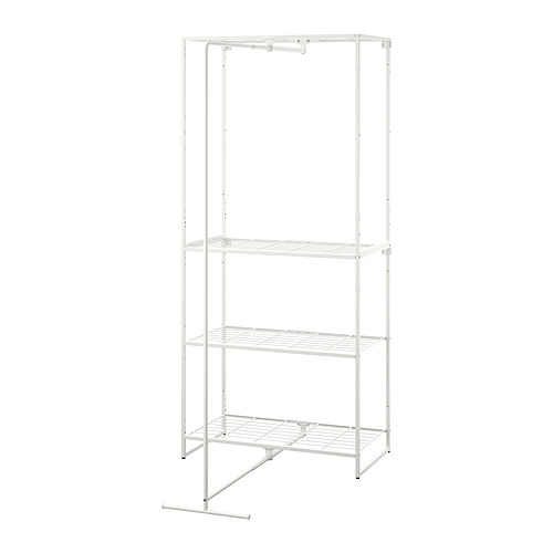 JOSTEIN - shelving unit with drying rack, in/outdoor/wire white, 81x53/117x180 cm | IKEA Taiwan Online - PE871142_S4