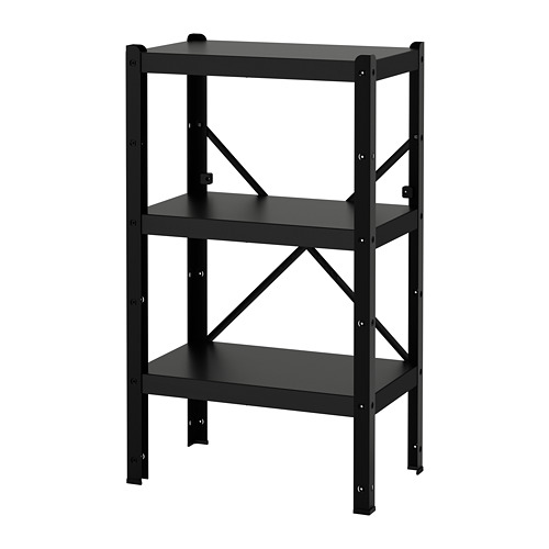 BROR - 1 section/shelves, black | IKEA Taiwan Online - PE688399_S4
