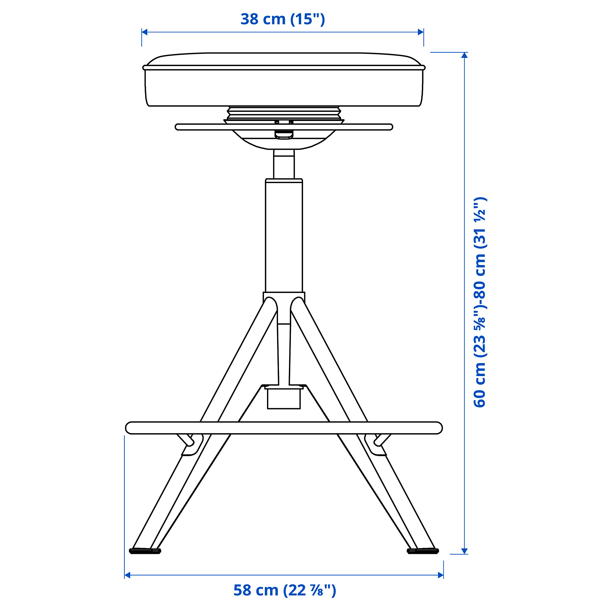 TROLLBERGET active sit/stand support