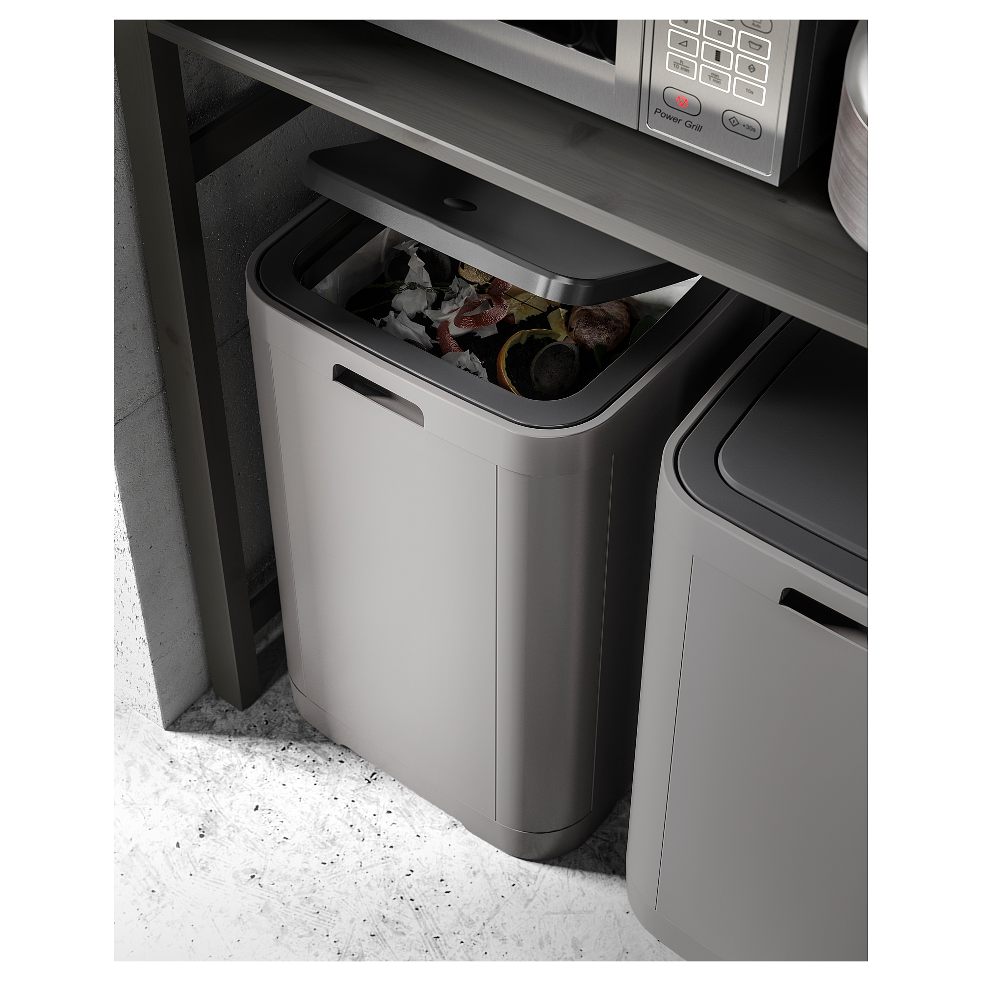 GIGANTISK 按壓式垃圾桶, 深灰色 IKEA 線上購物