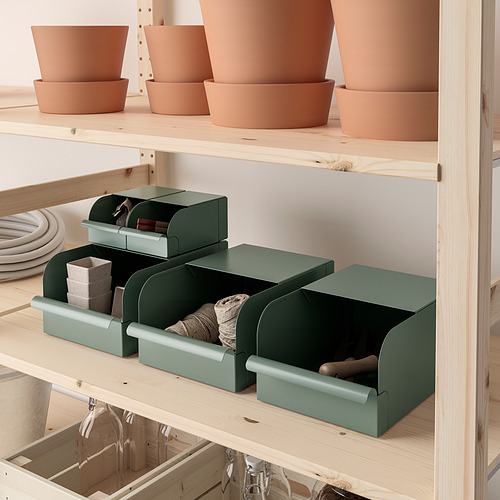 REJSA - 收納盒, 灰綠色/金屬 | IKEA 線上購物 - PE772044_S4