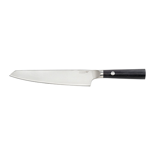 FJÄLLRÖDING - cook's knife, damascus steel/black, 22 cm | IKEA Taiwan Online - E1010446_S4