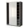 PAX - 衣櫃, 黑棕色/白色高亮面, 150x66x236公分 | IKEA 線上購物 - PE402521_S1