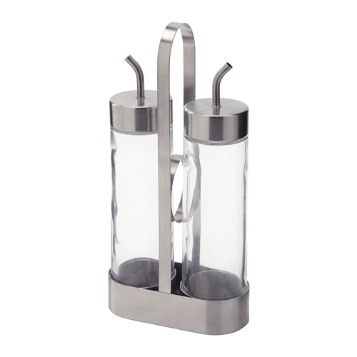 ÖRTFYLLD - 3-piece oil/vinegar set, glass/stainless steel | IKEA Taiwan Online - PE728973_S4