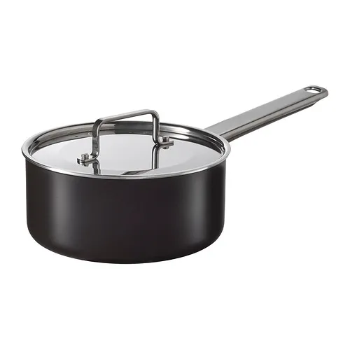 GULDÖRING - saucepan with lid, non-stick coating stainless steel/black-grey, 2 l | IKEA Taiwan Online - E1010461_S4
