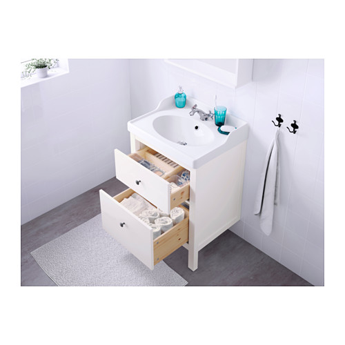 HEMNES/RÄTTVIKEN - wash-stand with 2 drawers, white/Runskär tap | IKEA Taiwan Online - PE570496_S4