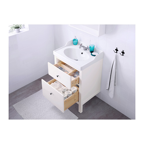HEMNES/RUTSJÖN 洗臉盆櫃附抽屜/洗臉盆/水龍頭