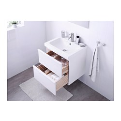 GODMORGON/ODENSVIK - wash-stand with 2 drawers, Gillburen dark grey/Dalskär tap | IKEA Taiwan Online - PE777177_S3