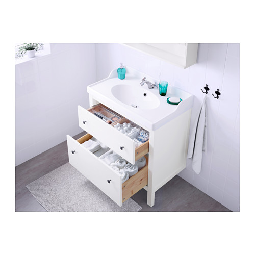 HEMNES/RÄTTVIKEN 洗臉盆櫃/2抽