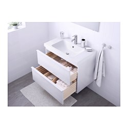 GODMORGON/ODENSVIK - wash-stand with 2 drawers, Gillburen dark grey/Dalskär tap | IKEA Taiwan Online - PE777185_S3