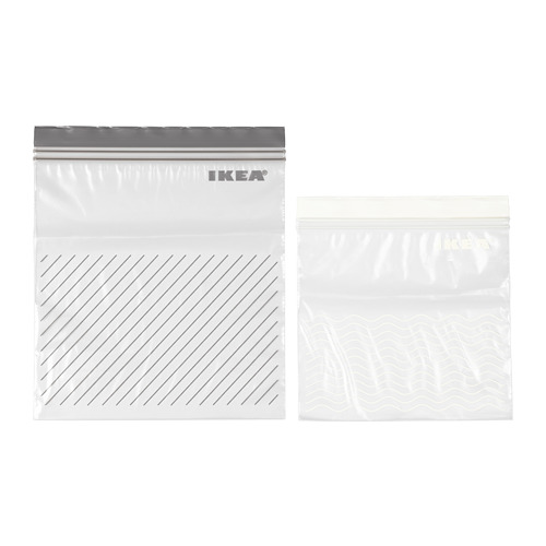 ISTAD - Resealable bag, grey/white, 1.2 & 2.5L | IKEA Taiwan Online - PE729009_S4