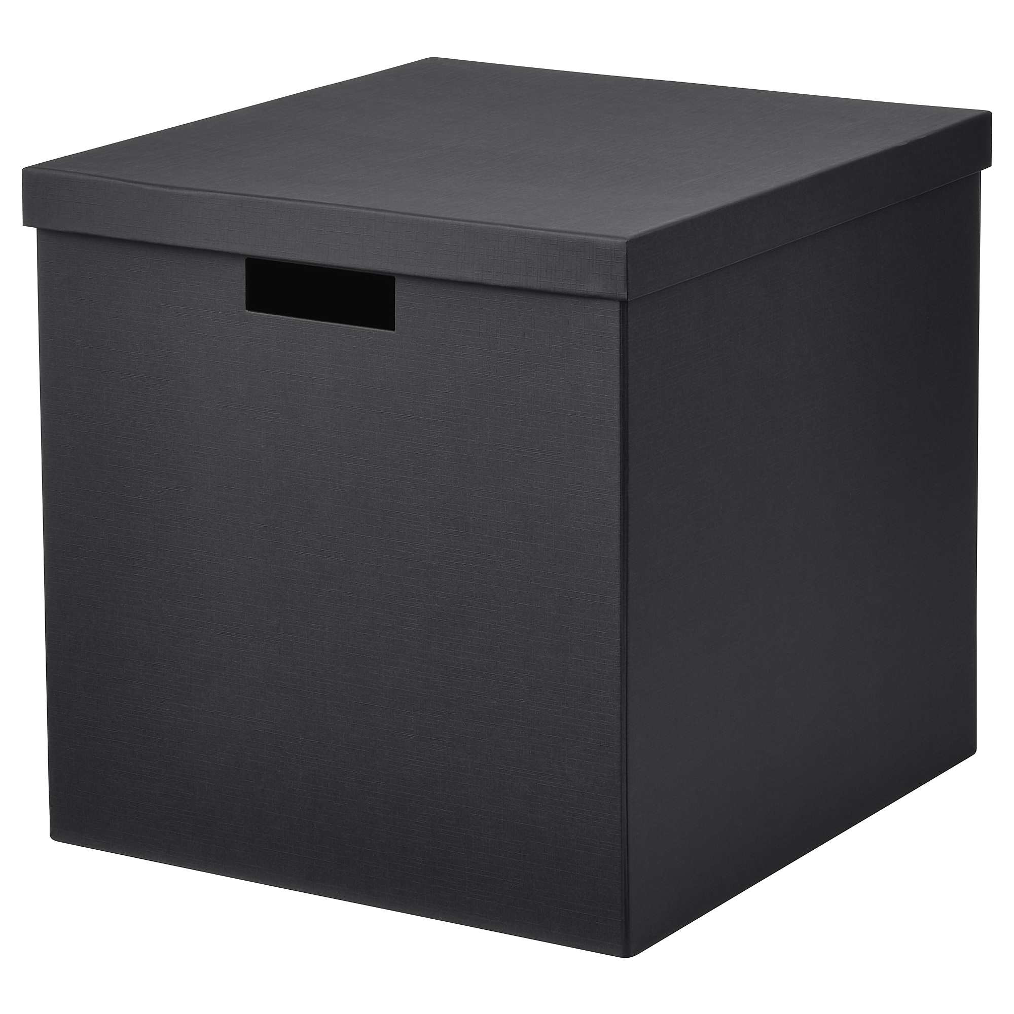 TJENA 附蓋收納盒 32x35x32公分, 黑色 IKEA 線上購物