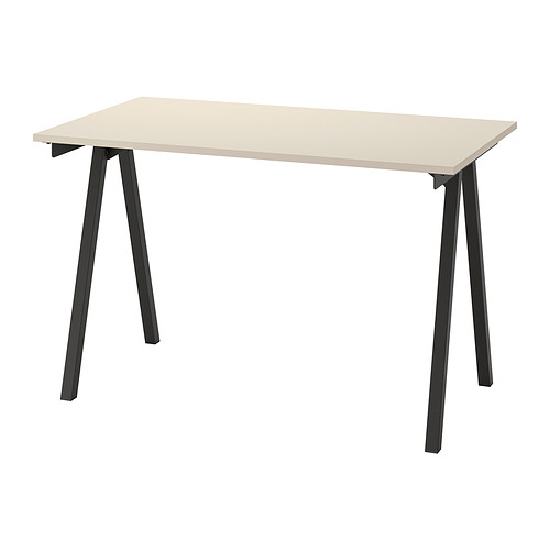 TROTTEN - 書桌/工作桌, 米色/碳黑色, 120x70 公分 | IKEA 線上購物 - PE828979_S4