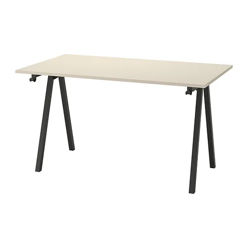 TROTTEN - 書桌/工作桌, 米色/碳黑色, 140x80 公分 | IKEA 線上購物 - PE828983_S4