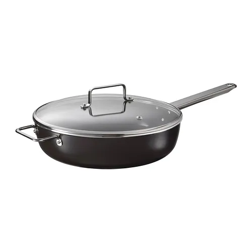 GULDÖRING - sauté pan with lid, non-stick coating glass/black-grey, 28 cm | IKEA Taiwan Online - E1010524_S4