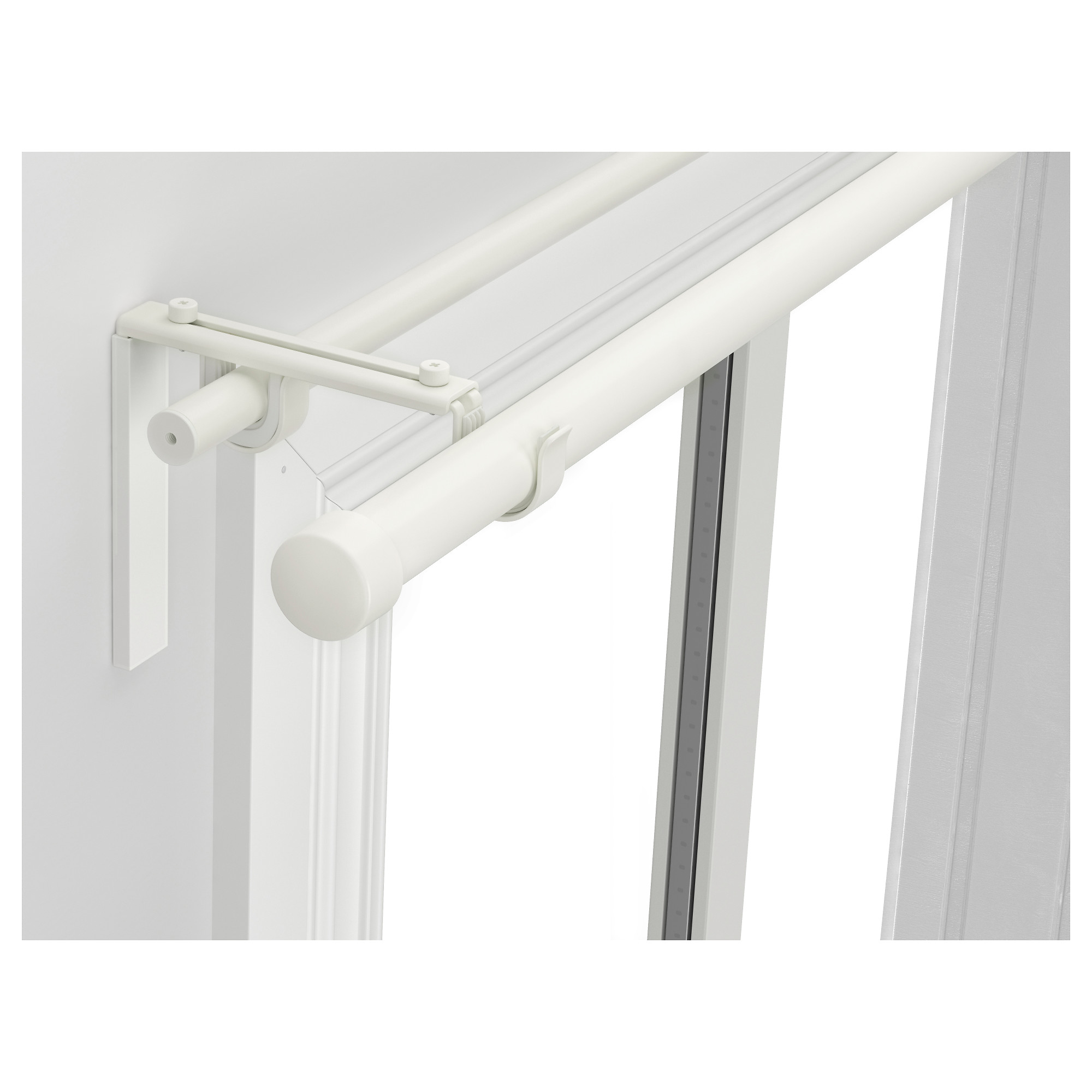 RÄCKA/HUGAD double curtain rod combination