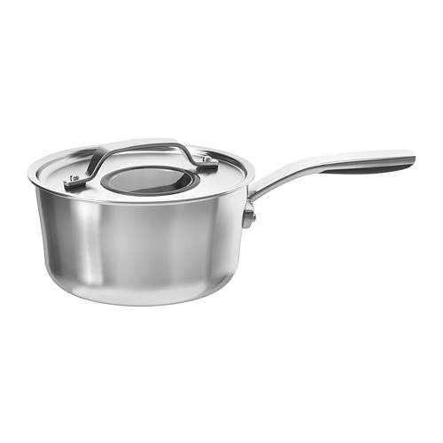 SENSUELL - saucepan with lid, stainless steel/grey, 2.4 l | IKEA Taiwan Online - PE729098_S4
