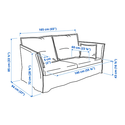 BACKSÄLEN 2-seat sofa