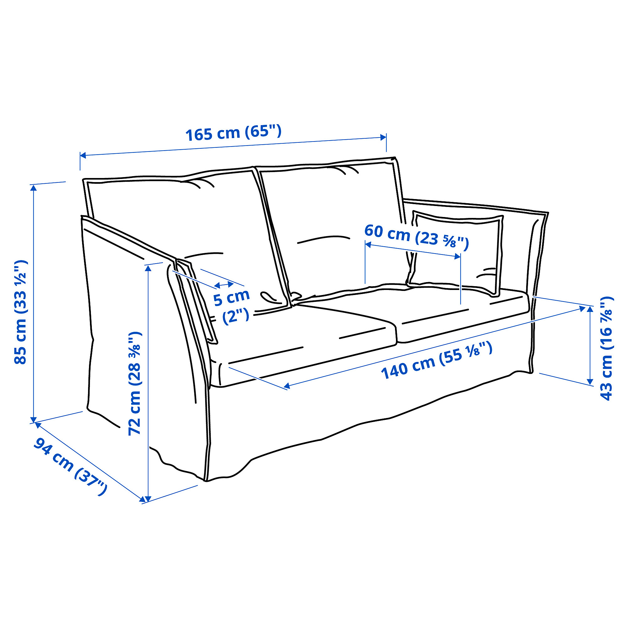 BACKSÄLEN 2-seat sofa