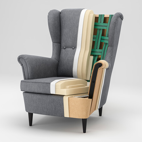 SKOGSÖN 思克松休闲椅淡灰色户外产品- IKEA