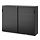 GALANT - 滑門收納櫃, 黑色/實木貼皮 梣木 | IKEA 線上購物 - PE686151_S1