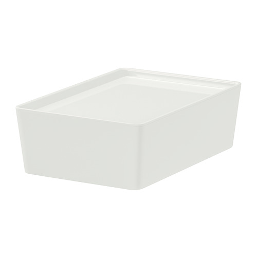 KUGGIS - 附蓋收納盒, 白色, 18x26x8 公分 | IKEA 線上購物 - PE729166_S4