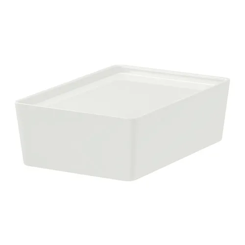 KUGGIS - 附蓋收納盒, 白色, 18x26x8 公分 | IKEA 線上購物 - PE729166_S4