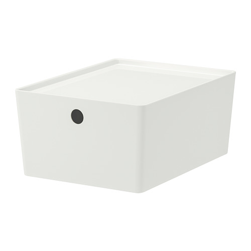 KUGGIS - 附蓋收納盒 26x35x15公分, 白色 | IKEA 線上購物 - PE729176_S4