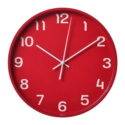 PLUTTIS - wall clock, red | IKEA Taiwan Online - PE829051_S4
