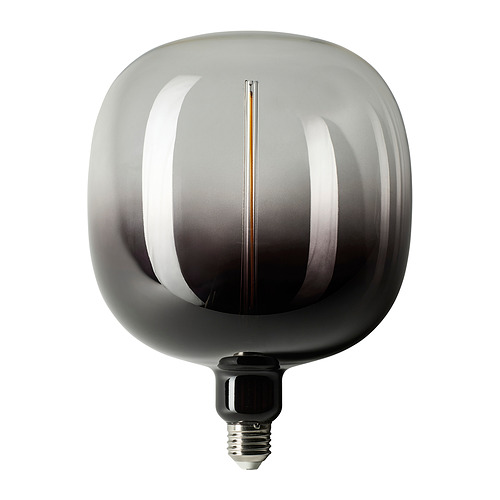 MOLNART - LED bulb E27 200 lumen, tube-shaped black/clear glass, 185 mm | IKEA Taiwan Online - PE974146_S4