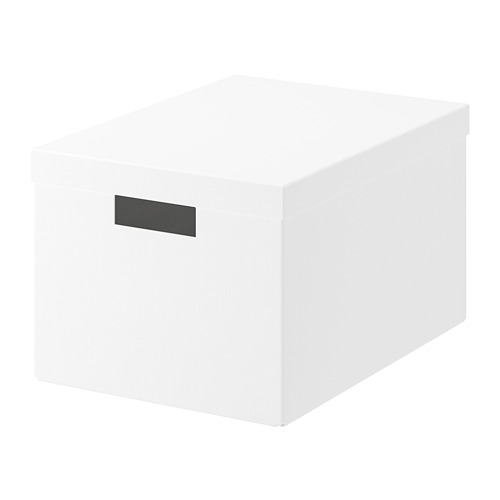 TJENA - 附蓋收納盒 25x35x20公分, 白色 | IKEA 線上購物 - PE729261_S4