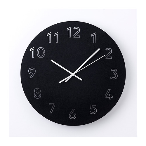 TUNNIS - wall clock, black | IKEA Taiwan Online - PE829057_S4