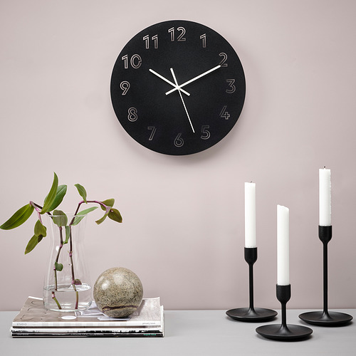 TUNNIS - wall clock, black | IKEA Taiwan Online - PE829059_S4